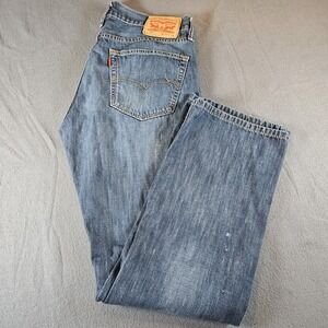 Levis Jeans Mens 33x32 Blue 527 Bootcut Denim American‎ Workwear Flaws See Pics